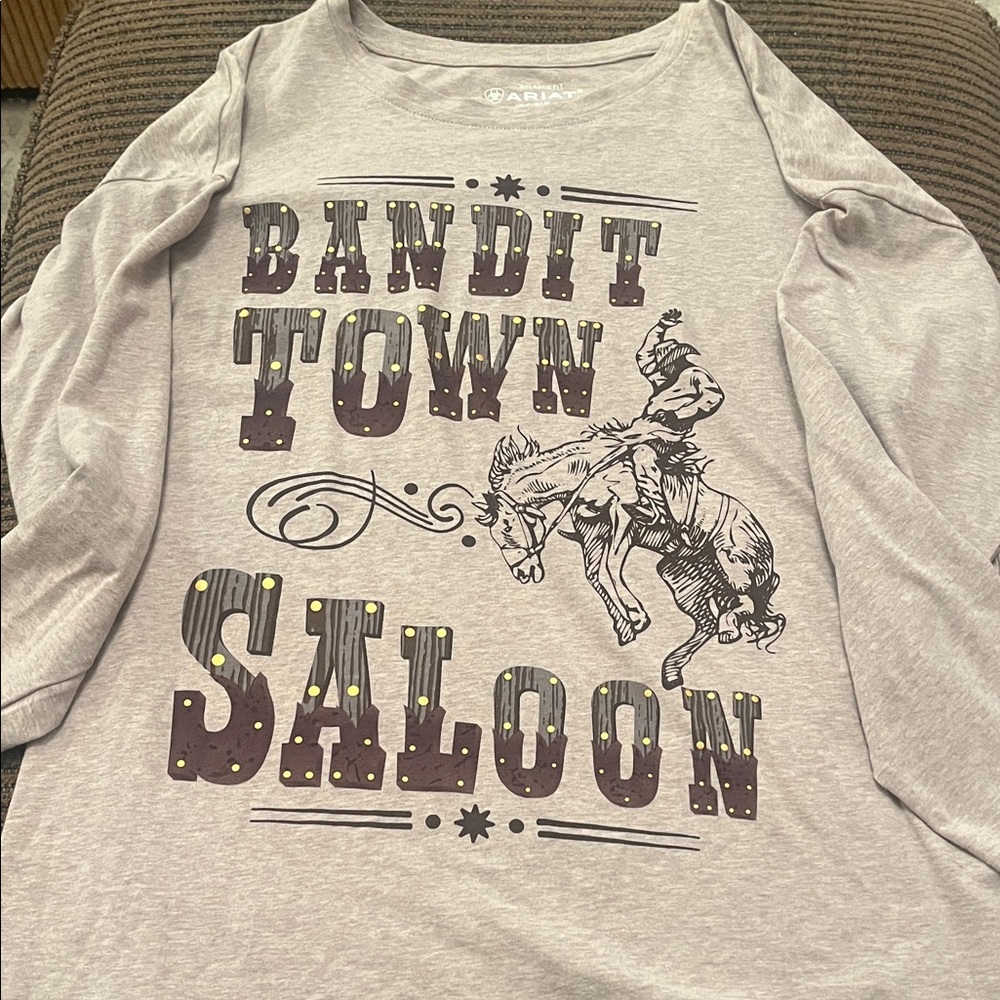 Bandit Town Saloon Womens Shirt - Gray